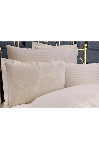 Tiara Bambu Jakar Kumaş Krem Ikili Oksford 60x80cm Yastık Kılıfı - 1355 Çok Renkli