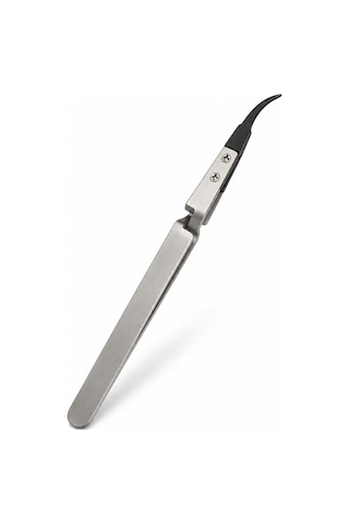 St-15 Profesyonel Seramik Uçlu Eğri Hassas Cımbız Ters Mekanizmalı Antistatik Isıya Dayanıklı 14 Cm