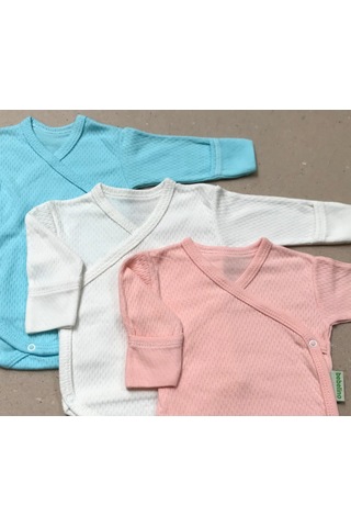 Özdemirlitekstil Bebelino Çıtçıtlı Badi Kruvaze (3'Lü Paket) (456566669) Çok Renkli