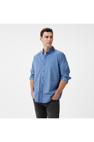 Nautica Erkek Mavi Classic Fit Gömlek Düz W47424t Mavi