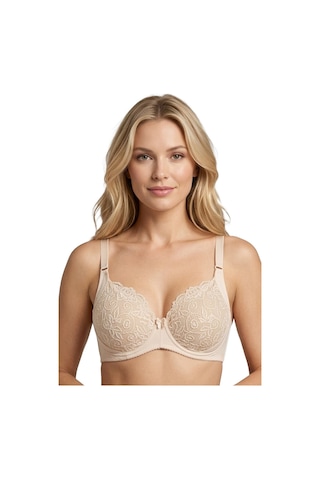 Cottonill Bra - Elora Ten Büyük Beden Dantelli Balenli Minimizer Ayarlanabilir Askılı Kadın Sütyen