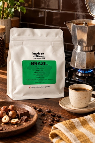 Brezilya Cerrado Filtre Ve Espresso Kahve 200 Gr %100 Arabica Doğal - Espresso Makinesi İçin Öğütülmüş