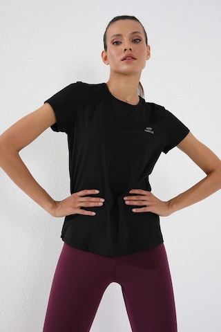 Tommy Life Siyah Basic Kısa Kol Standart Kalıp O Yaka Kadın T-shirt - 97144 Siyah