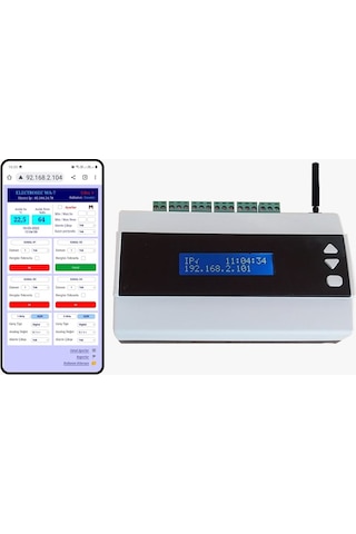 Electrosec WA-7 Akıllı Ev Otomasyon ve Isı Nem Takip Sistemi  (Wi-Fi, 7 Kanal)