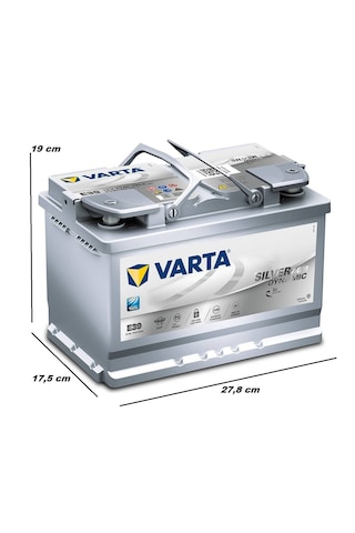 Varta Silver Dynamic E39 Start-stop Plus Agm 12 V 70 Ah 760 Cca Akü-yerinde Montaj