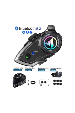 Kask Bluetooth Kulaklık Pr80 Bluetooth Motosiklet Kulaklık 5.3 Motosiklet Kulaklık