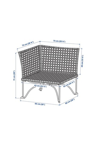 Ikea Jutholmen Bahçe Köşe Koltuğu, Kahverengi-koyu Gri
