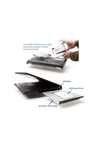 12.7 Mm Sata Hdd Harddisk Caddy Kızak Kutu Laptop Ssd Notebook Ikinci Hdd Takma