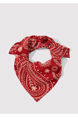 Mavi - Kırmızı Bandana 1912969-10076 Kırmızı