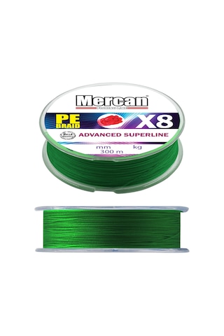 PE Braıd X8 300 M. 1X1 Yeşil Makara Misina