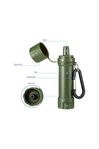 K8612m Dış Mekan Hayatta Kalma Su Arıtma Cihazı Bpa İçermeyen Su Filtresi Saman Filtrasyon Sistemi Fda Sertifikalı - Yeşil