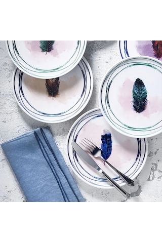 Fecra Tirga 6 Parça Pasta Tabağı Seti