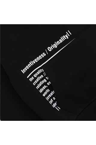 Wanex Erkek Çocuk Bisiklet Yaka Şardonlu Uzun Kol Kalın Sweatshirt - 16015 Siyah
