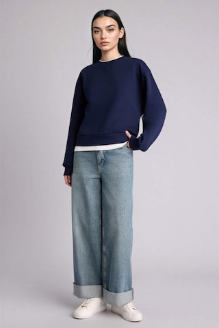 Defacto Relax Fıt Basıc Düz Kalın Sweatshirt Kumaşı Sweatshirt H2149ax25wnnv251 Lacivert-nv251