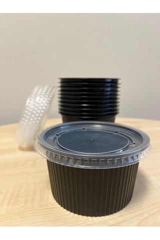 Plastik Federli Çorba Kasesi Kap + Kapak 30'lu