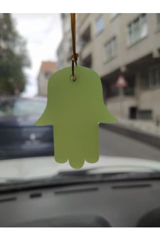 Fatma Ana Eli Karanlıkta Parlayan Fosforlu Dikiz Aynası Asma Süsü 2 Adet Yeşil