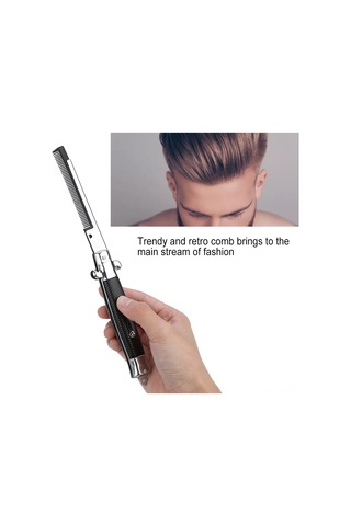 Suofeng Otomatik Açılır Kapanır Saç Ve Sakal Taranı - Şık Metal Plastik Kombin