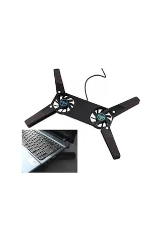 Dizüstü Bilgisayar Soğutucu Laptop Soğutucu 2 Fanlı Mini Usb Bağlantılı Plastik Ayak