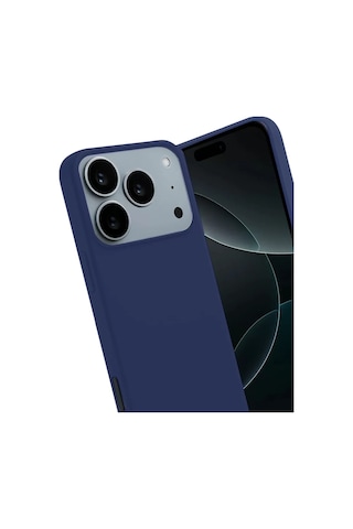 Hmngoakkllby Apple Apple iPhone Uyumlu 17 Pro/18 Pro First Silikon - Lacivert Akllhmng standart