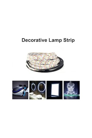 Yifomall 5m 2835 Led Işık Şeridi 5v Usb Sıcak Beyaz Tv Zemin Dolap Dekorasyon Lambası Su Geçirmez Sıcak Beyaz