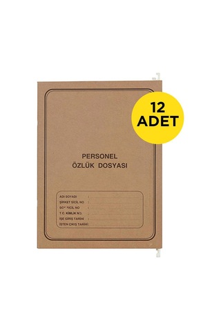 X-plus Personel Özlük Dosyası Askılı Telli 24 X 32 Cm - 4 Yaprak X 12 Adet