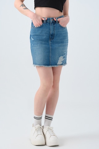 Loft Goddess Mid W Kadın Etek Lf2039813 Mavi