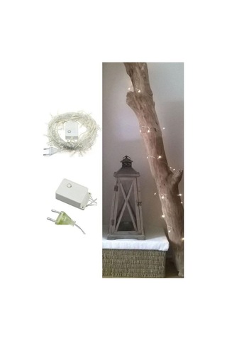 Tedaks 100 Ledli 8 Fonksiyonlu 10 Metre Led Aydınlatma Dekor Lambası Beyaz Beyaz