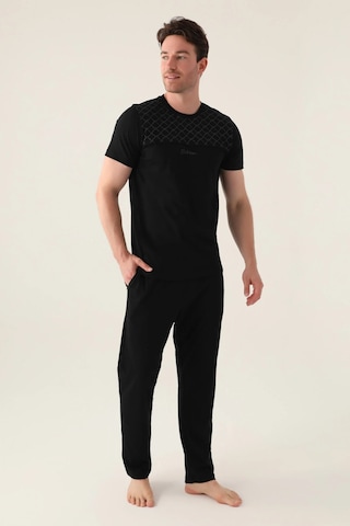 Arnetta 3010 Kısa Kol Erkek Pijama Takım Siyah