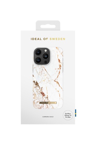 Fashion Case Apple Uyumlu iPhone 13 Pro Tasarım Kılıf - Carrara Gold Bej