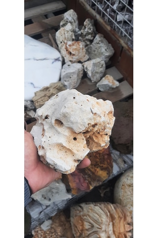 Akvaryum Taşı Moonstone Aytaşı Delikli Bahçe Ve Akvaryum Dekorasyon Doğaltaş