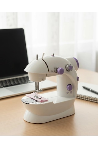 Mey İthalat Ev Tipi Mini Dikiş Makinesi Ayarlanabilir Hız Ve Işıklı -