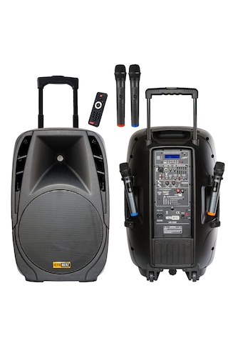 Hs1250 Şarjlı Ekolayzerli Taşınabilir Seyyar Ses Sistem 15" 1250w