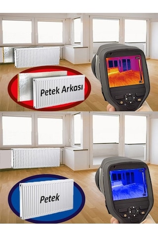 4 Adet Isı Yalıtım Levhası Petek Arkası Kalorifer Arkası Isı Izalasyon Levhası 100cmx50cmx5mm