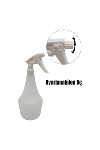 Boş Sprey Şişesi 1lt -beyaz Kimyasala Dayanıklı Boş Fısfıs 4 Adet