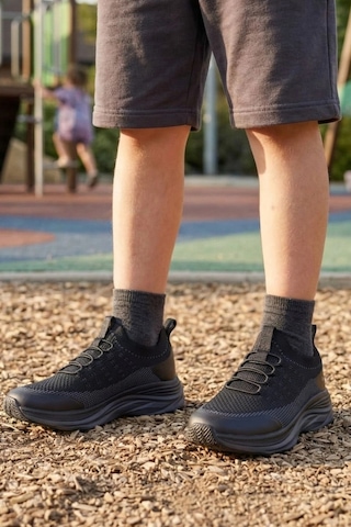 In Step Aeroknit Pro Ultra Hafif Bağcıksız Erkek/kız Spor Ayakkabı - Siyah