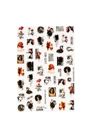 Nail Art Tırnak Süsleme Sticker, Tırnak Dövmesi, Tırnak Tattoo 91857962