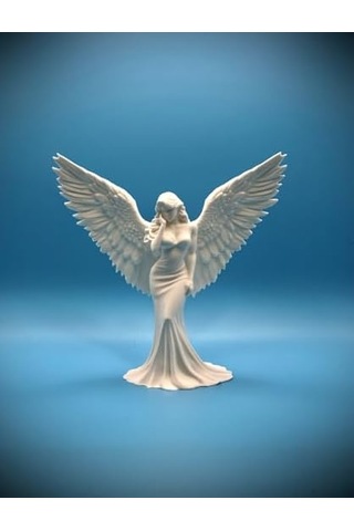 Angelic Serenity Melek Heykelciği / Zarif Oda Dekoru Ve Modern Sanat Objesi / Sevdiklerinize Huzur Veren Anlamlı Hediy Diğer