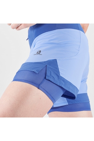 Salomon Sense Aero 2ın1 Kadın Koşu Şortu Provence Lc1731800 Mavi