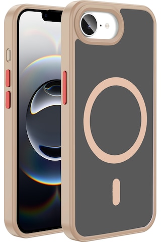 Apple Uyumlu iPhone 17e Kılıf M-safe Şarj Özellikli Mat Arka Yüzey Zore Sio Kapak - Rose Gold