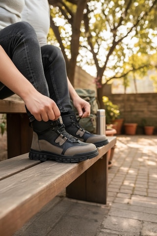 Enoch Erkek Kum Siyah Waterproof Yüksek Bilekli Outdoor Trekking Ve Doğa Botu Siyah - Kum