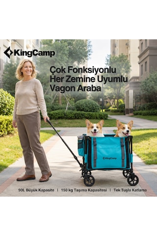 Kingcamp Cube S5 I Çok Amaçlı 90 L Katlanır Vagon Araba