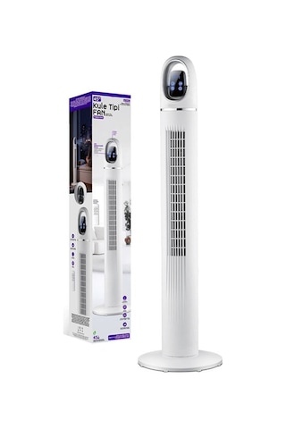 45w Uzaktan Kumandalı Kule Vantilatör / 3 Kademe Hız Ayarı / Salı