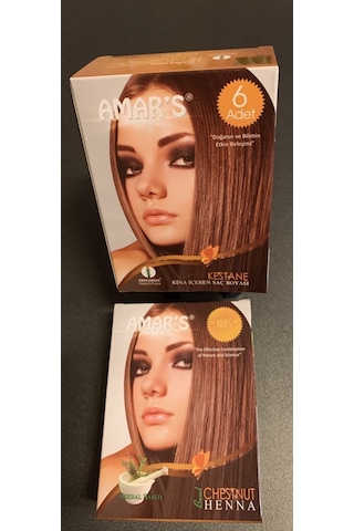Amar's Kına İçeren Saç Boyası 10 x 6'lı 10 G Kestane