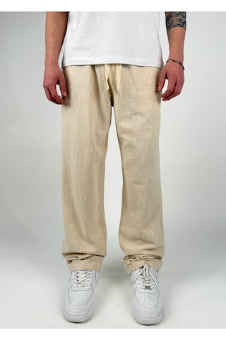 Zaee Keten Baggy Pantolon Buğday