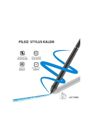 Veikk VK640 ve VK1200 Grafik Tabletler Için 8192L Pilsiz Kalem - P05