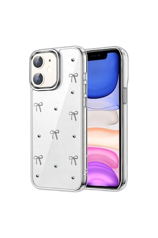 Newface - 325 - Apple iPhone Uyumlu 12 Fiyonk Desenli Kapak - - Spt-gld - Desen 5 Diğer
