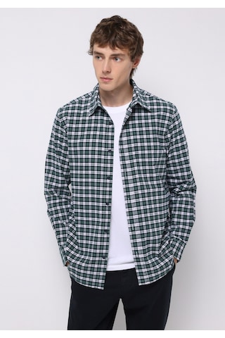 Colin's Colins Regular Fit Shirt Neck Ekoseli Erkek Yeşil Uzun Kol Gömlek Cl1076492 Q1.v2 Grn Yeşil