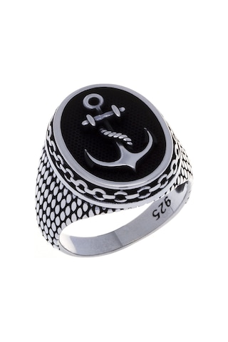 925 Ayar Gümüş Çıpa Model Erkek Yüzük