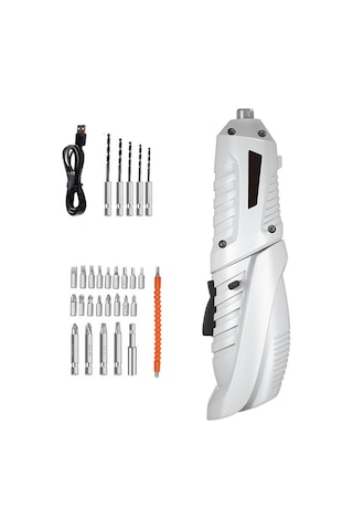 Aubyhe 3.6v Li-poly Akülü Tornavida Seti 25 Parça - Çift Kollü, Led Işık, Usb Şarj, 3.5nm Tork