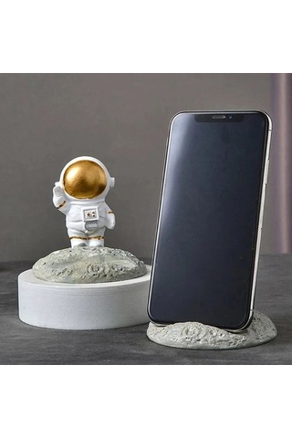 Astronot Telefon Tutucu Masaüstü Aksesuar Yenilikçi Hediyelik Figürlü Stant
